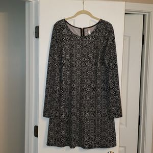 🦄 NWOT Xhilaration black white pebbled dress XXL